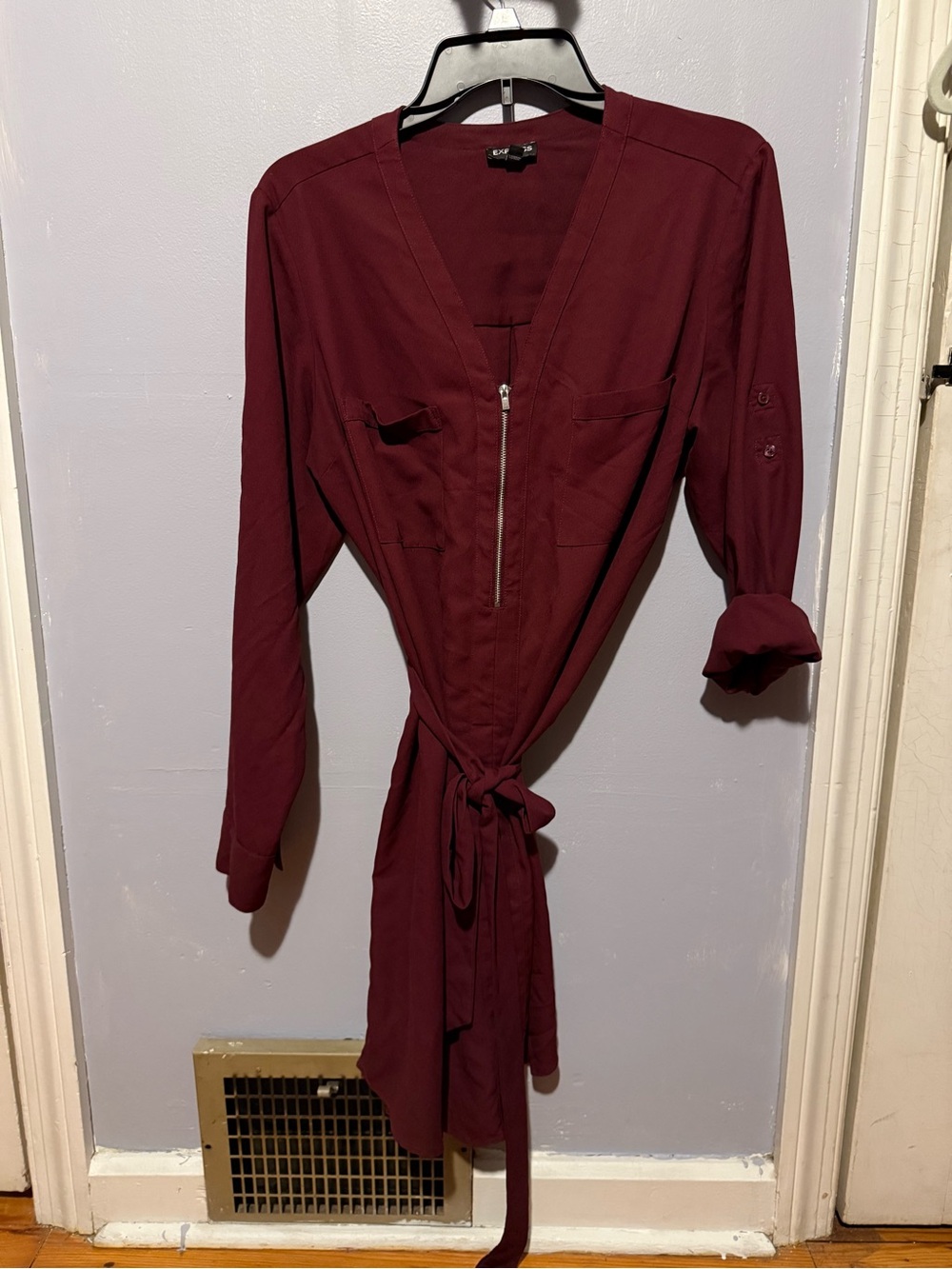Express Deep Burgundy Wrap Top